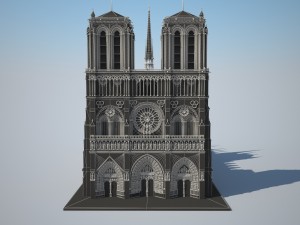 Notre-Dame de Paris Cathedral Modèle 3D