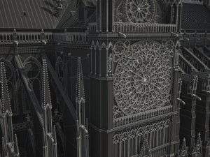 Notre-Dame de Paris Cathedral 3D Model