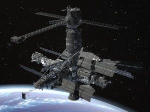MIR Space Station Complex 3D Model