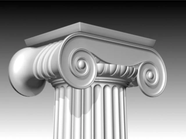 column by ionic orde 3D Model .c4d .max .obj .3ds .fbx .stl .blend 