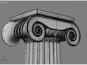 column by ionic orde 3D 模型