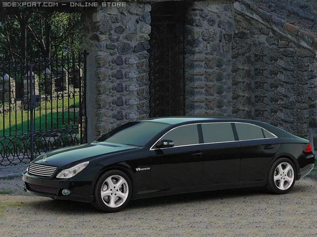 mercedes cls pullman 3D Model .c4d .max .obj .3ds .fbx .stl .blend