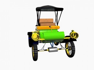 старая машина 3D Модель