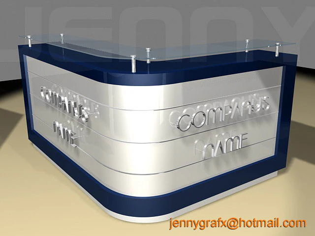 reception counter 3D Model .c4d .max .obj .3ds .fbx .stl .blend 