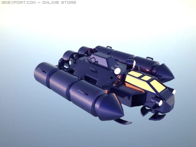 underwater vehicle 3D Model .c4d .max .obj .3ds .fbx .stl .blend