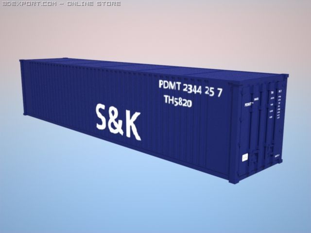 container 3D Model .c4d .max .obj .3ds .fbx .stl .blend 
