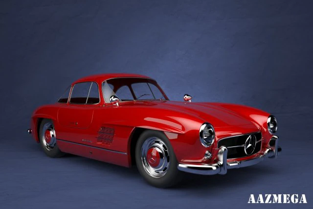 mercedesbenz 1954 300sl 3D Model .c4d .max .obj .3ds .fbx .stl .blend 