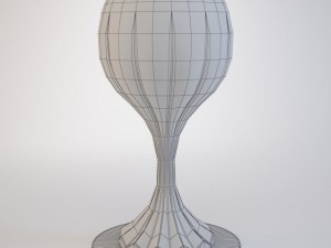 crystal glass with red wine 3D-Modell