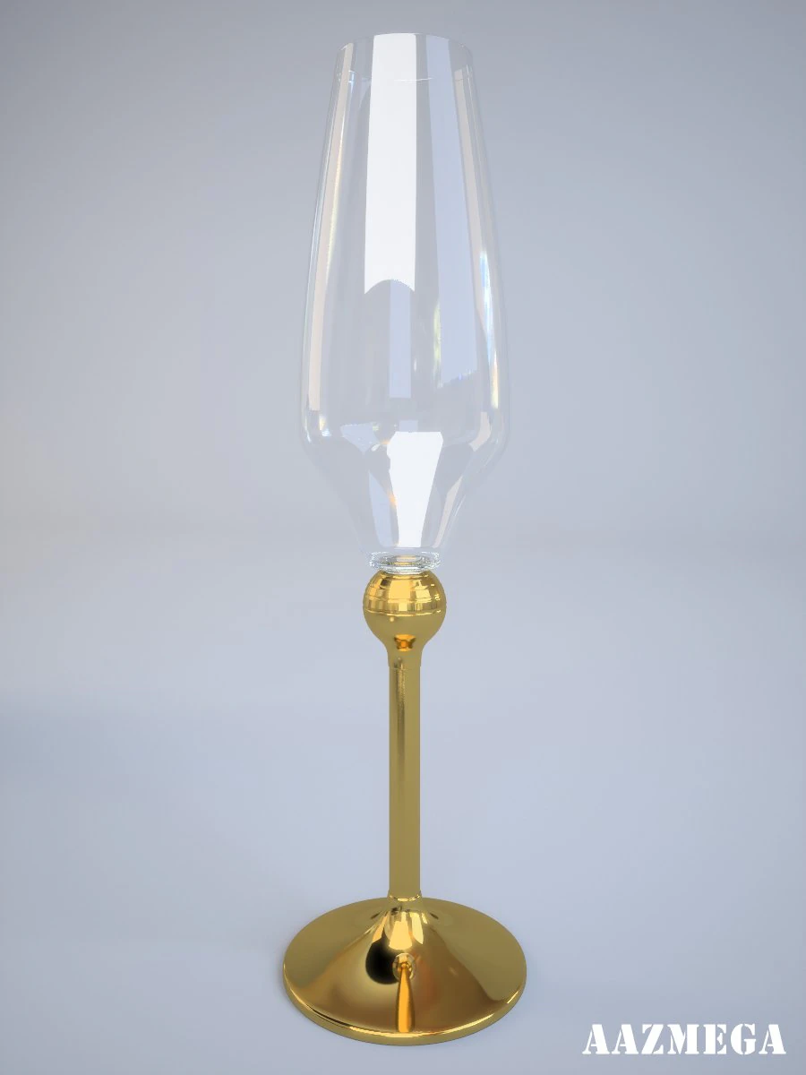 zepter champagne glass 3D Model .c4d .max .obj .3ds .fbx .stl .blend 
