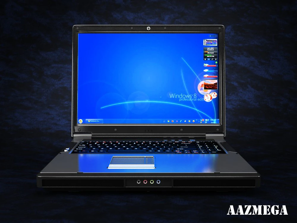 notebook sager m17 Modelo 3D .c4d .max .obj .3ds .fbx .stl .blend 