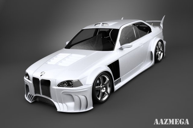 bmw e36 shark tuning Modèle 3D .c4d .max .obj .3ds .fbx .stl .blend 