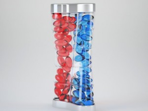 dna bottle with softgel capsules 3D Modell