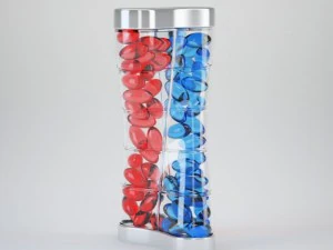 dna bottle with softgel capsules 3D Model