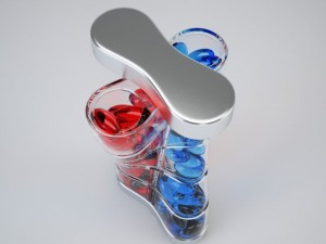 dna bottle with softgel capsules 3D Modell