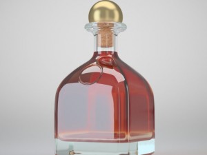 bottle with whisky 3D मॉडल