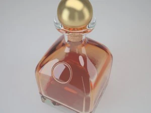 bottle with whisky 3D Model