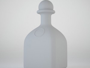 bottle with whisky Model 3D