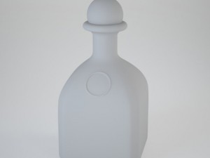 bottle with whisky Model 3D