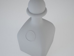 bottle with whisky Model 3D