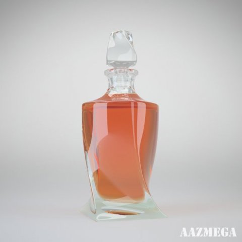 bottle with whisky Model 3D .c4d .max .obj .3ds .fbx .stl .blend 