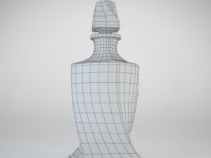 bottle with whisky Model 3D
