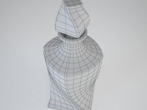 bottle with whisky Model 3D