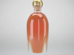 bottle with whisky 3D Model