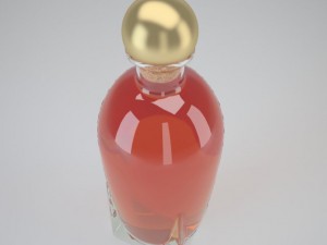 bottle with whisky 3D Модель