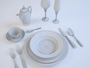zepter blackwhite set 3D Model