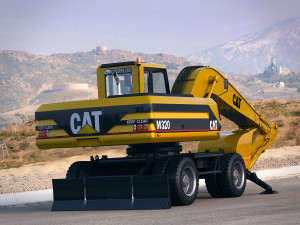 caterpillar m320 wheel excavator 3Dモデル