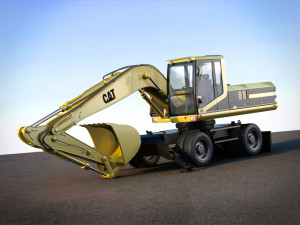 caterpillar m320 wheel excavator 3Dモデル