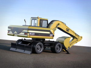 caterpillar m320 wheel excavator 3Dモデル