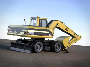 caterpillar m320 wheel excavator 3D Model