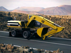 caterpillar m320 wheel excavator 3D Model