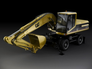 caterpillar m320 wheel excavator 3Dモデル