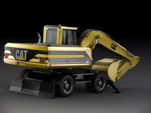 caterpillar m320 wheel excavator 3D Model