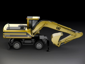 caterpillar m320 wheel excavator 3Dモデル