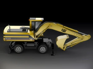 caterpillar m320 wheel excavator 3D Model