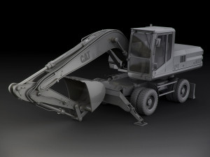 caterpillar m320 wheel excavator 3Dモデル