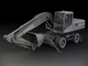 caterpillar m320 wheel excavator 3D Model