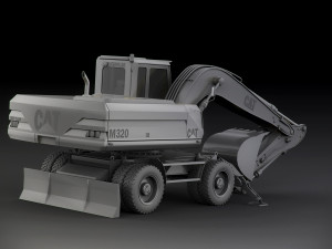 caterpillar m320 wheel excavator 3Dモデル