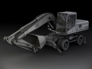 caterpillar m320 wheel excavator 3Dモデル