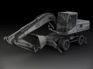 caterpillar m320 wheel excavator 3D Model