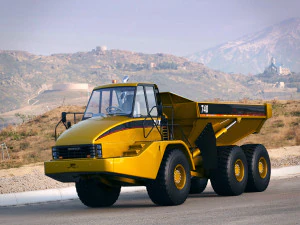 cami&oacute;n articulado caterpillar 740 Modelo 3D