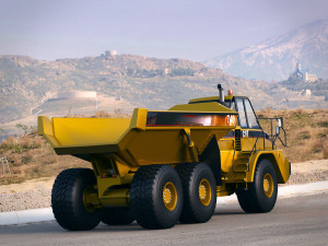 caterpillar 740 articulated truck 3D मॉडल