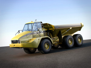 caterpillar 740 articulated truck 3D मॉडल