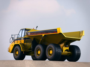 caterpillar 740 articulated truck 3D मॉडल