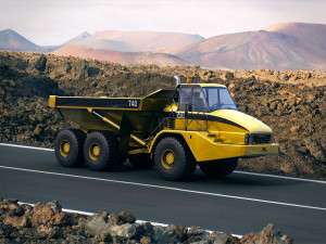 caterpillar 740 articulated truck 3D मॉडल
