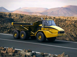 cami&oacute;n articulado caterpillar 740 Modelo 3D