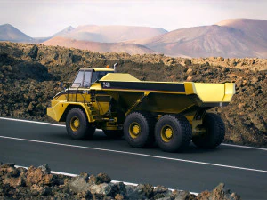 cami&oacute;n articulado caterpillar 740 Modelo 3D